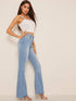 High Waist Flare Leg Denim Jeans